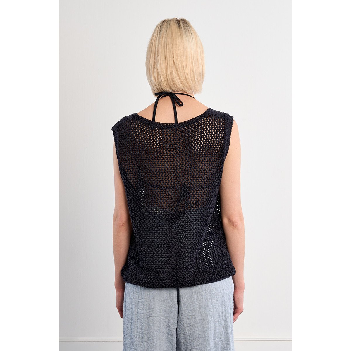 Pull en maille sans manches navy blue, LILI SIDONIO
