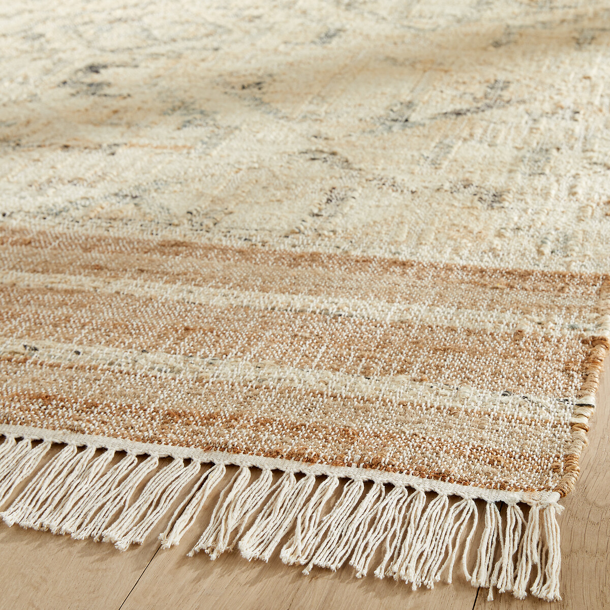 Tapis en jute, tissé main, Jelena naturel/gris, AM.PM