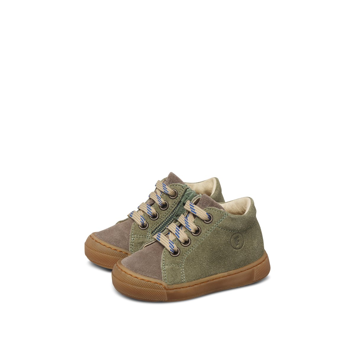 Baskets en suède SNOPES ZIP vert-gris, FALCOTTO