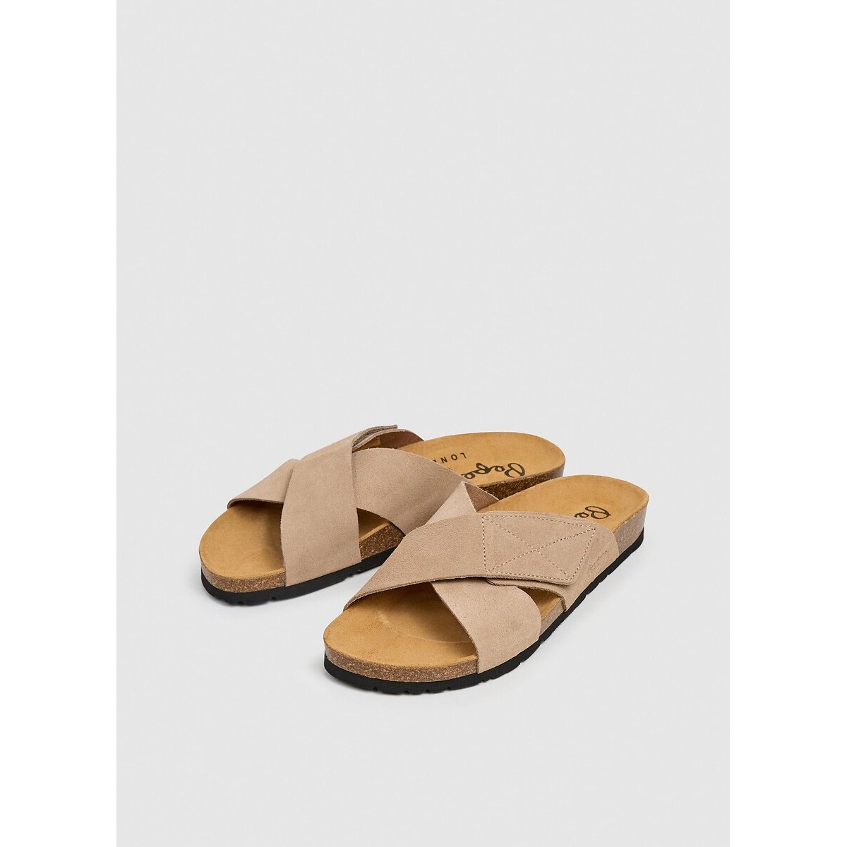 Mules brides croisées Bio Evolve beige, PEPE JEANS