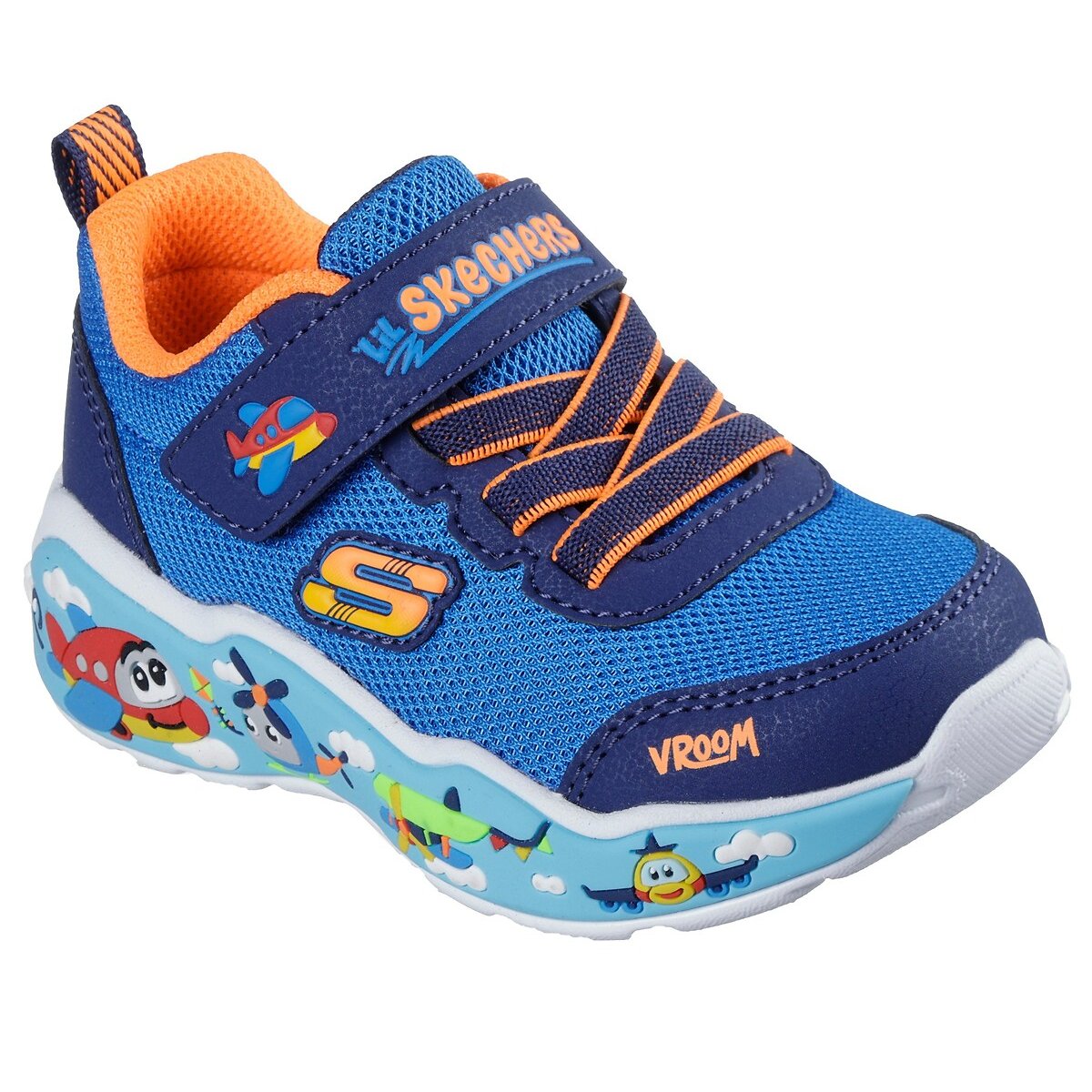 Baskets Play Scene bleu marine/orange, SKECHERS