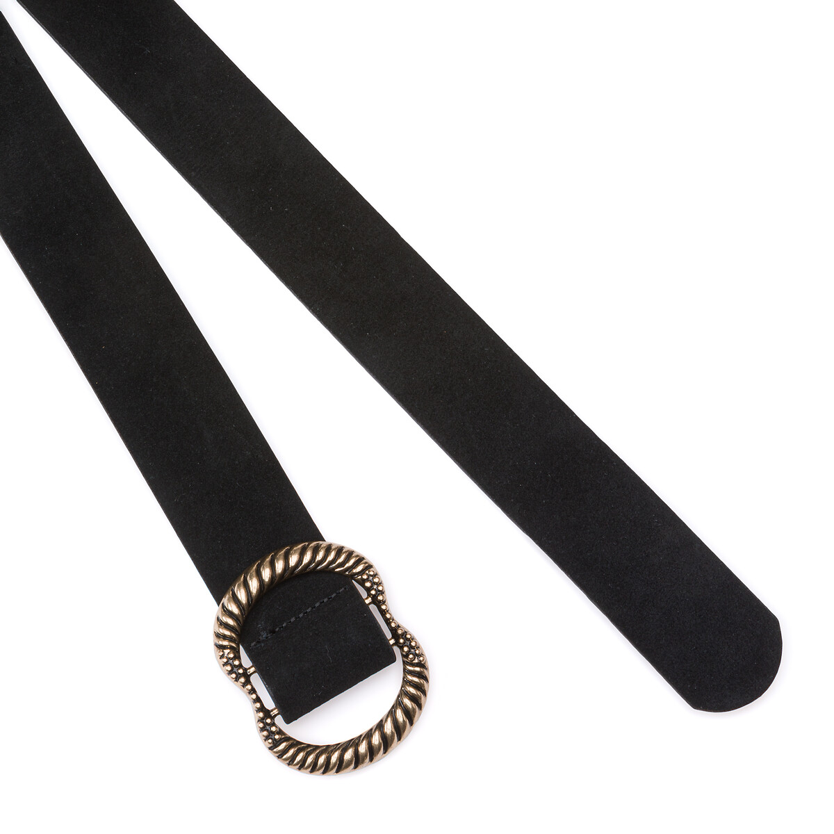 Ceinture en cuir suédé Nikka noir, PIECES