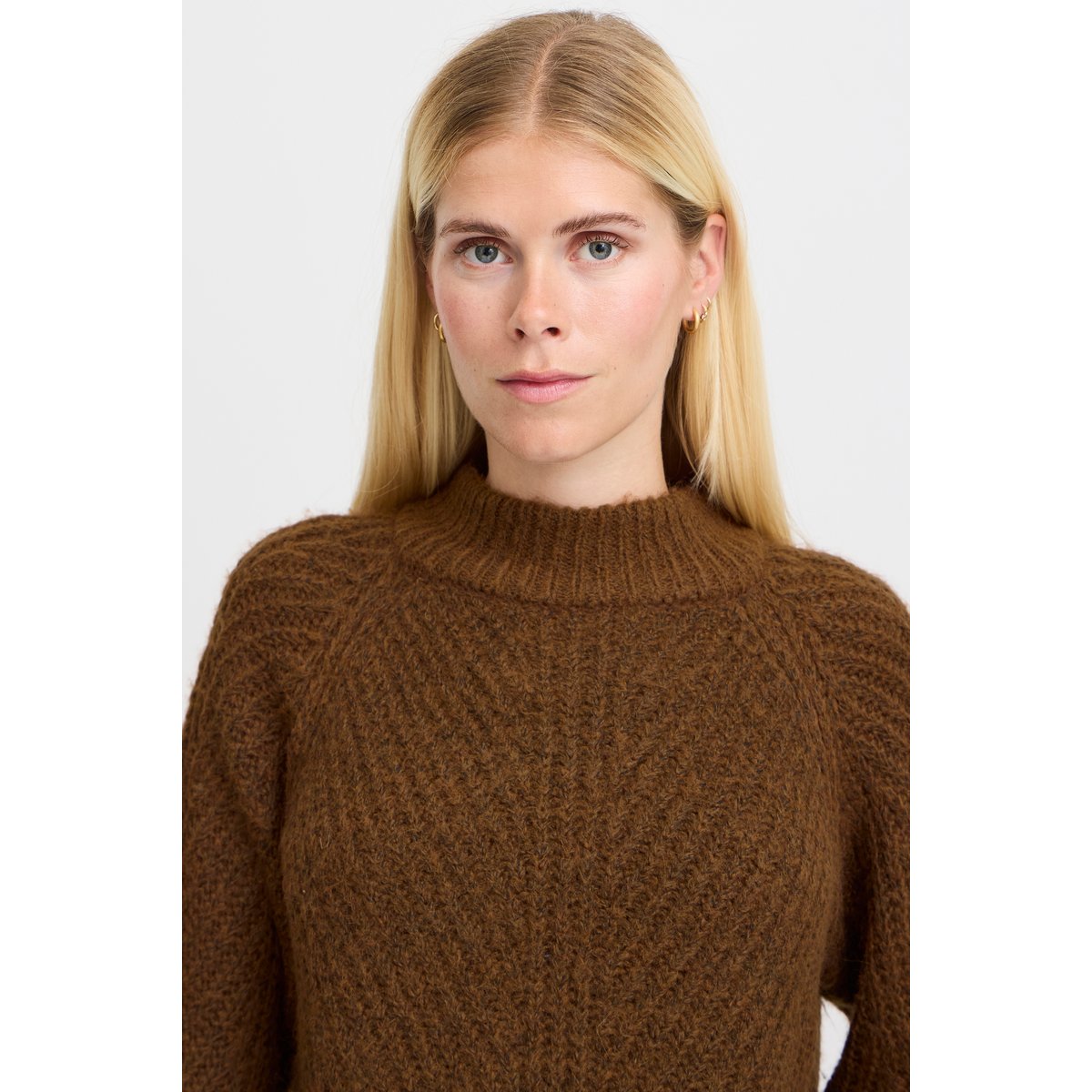 Knitted pullover marron bison melange, B.YOUNG