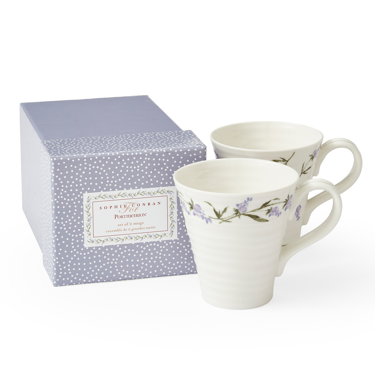 Set of 2 Lavandula Mugs white, SOPHIE CONRAN FOR PORTMEIRION