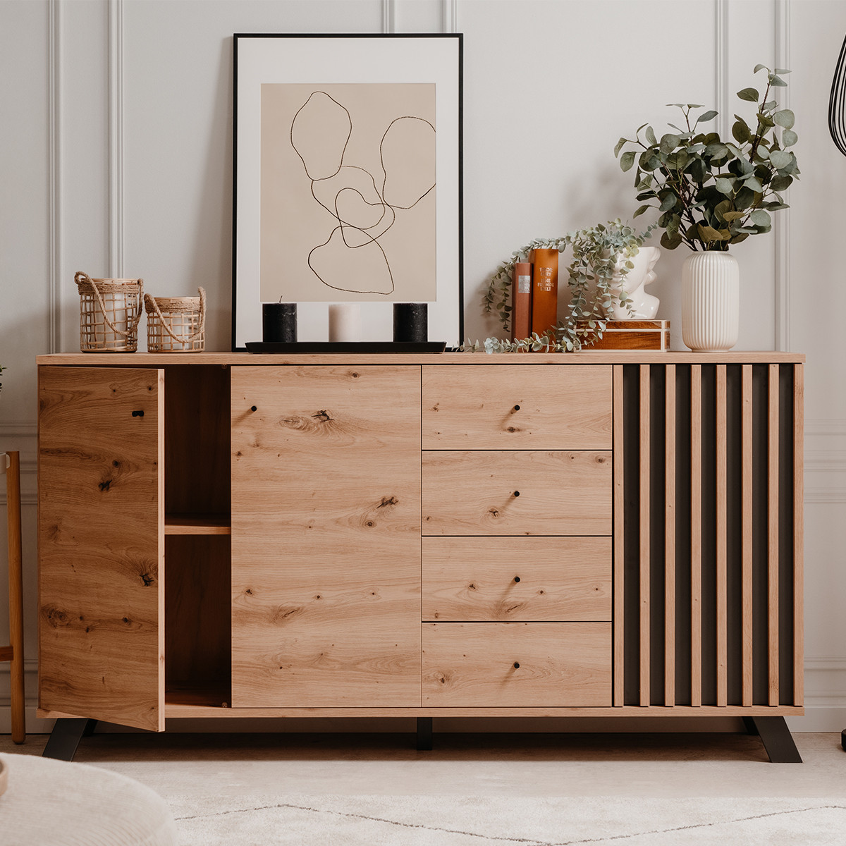 Buffet effet chêne - FLAVIA chêne, HOMIFAB