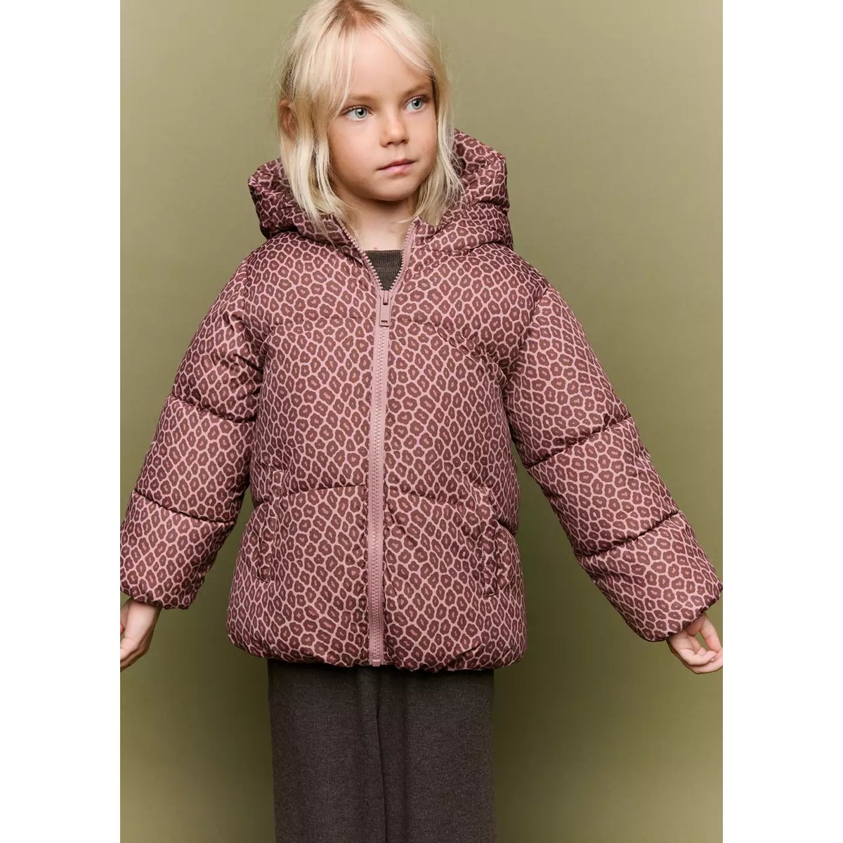 Anorak matelassé imprimé rose, MANGO BABY