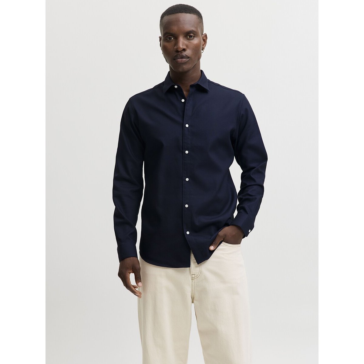 Long Sleeve Shirt dark blue, JACK & JONES