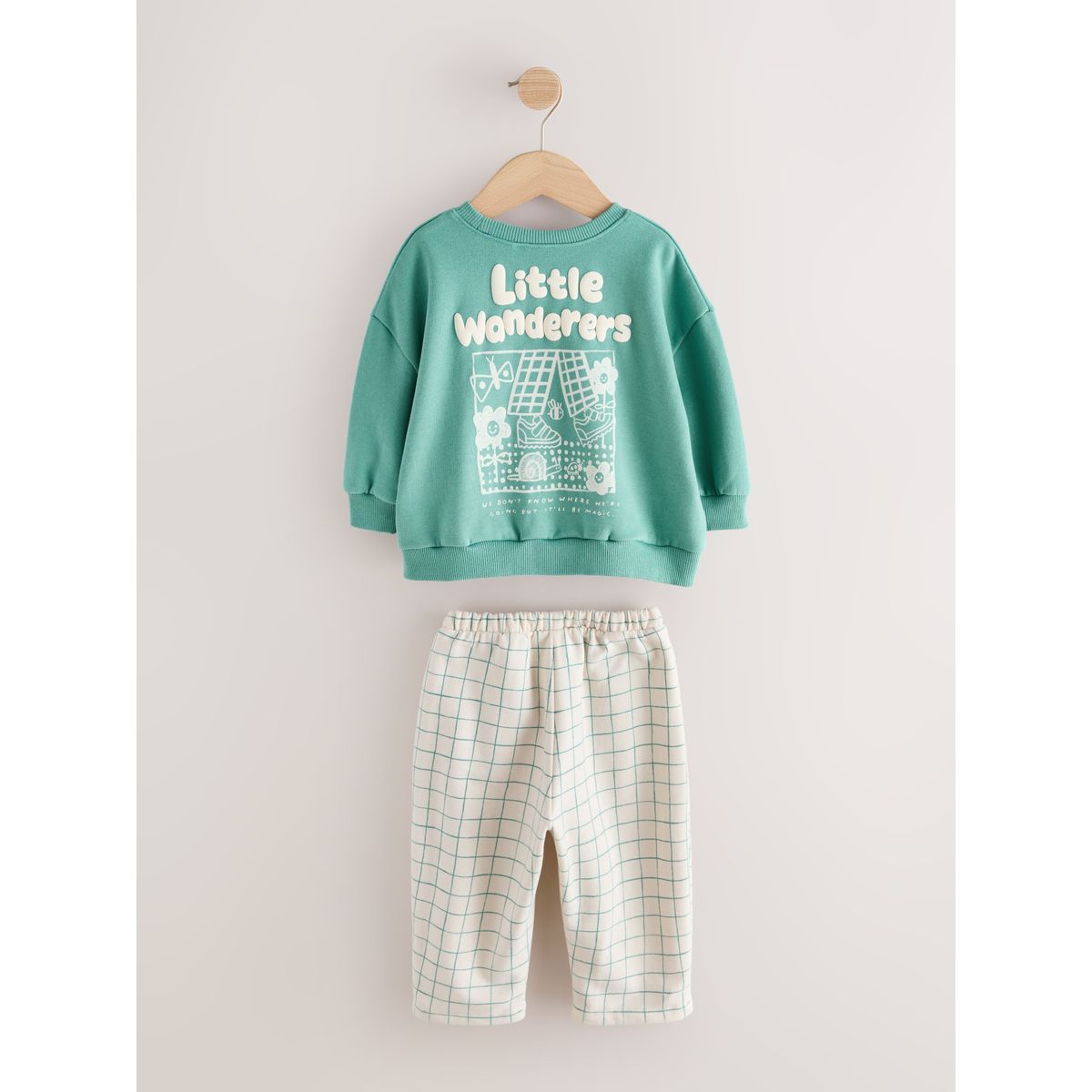Ensemble sweat et pantalon bouffant club des petits vagabonds verts, NEXT