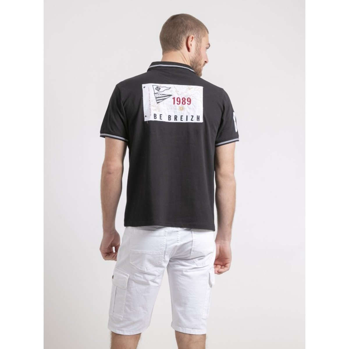Polo Manches Courtes Pur Coton Pahdu noir, RITCHIE