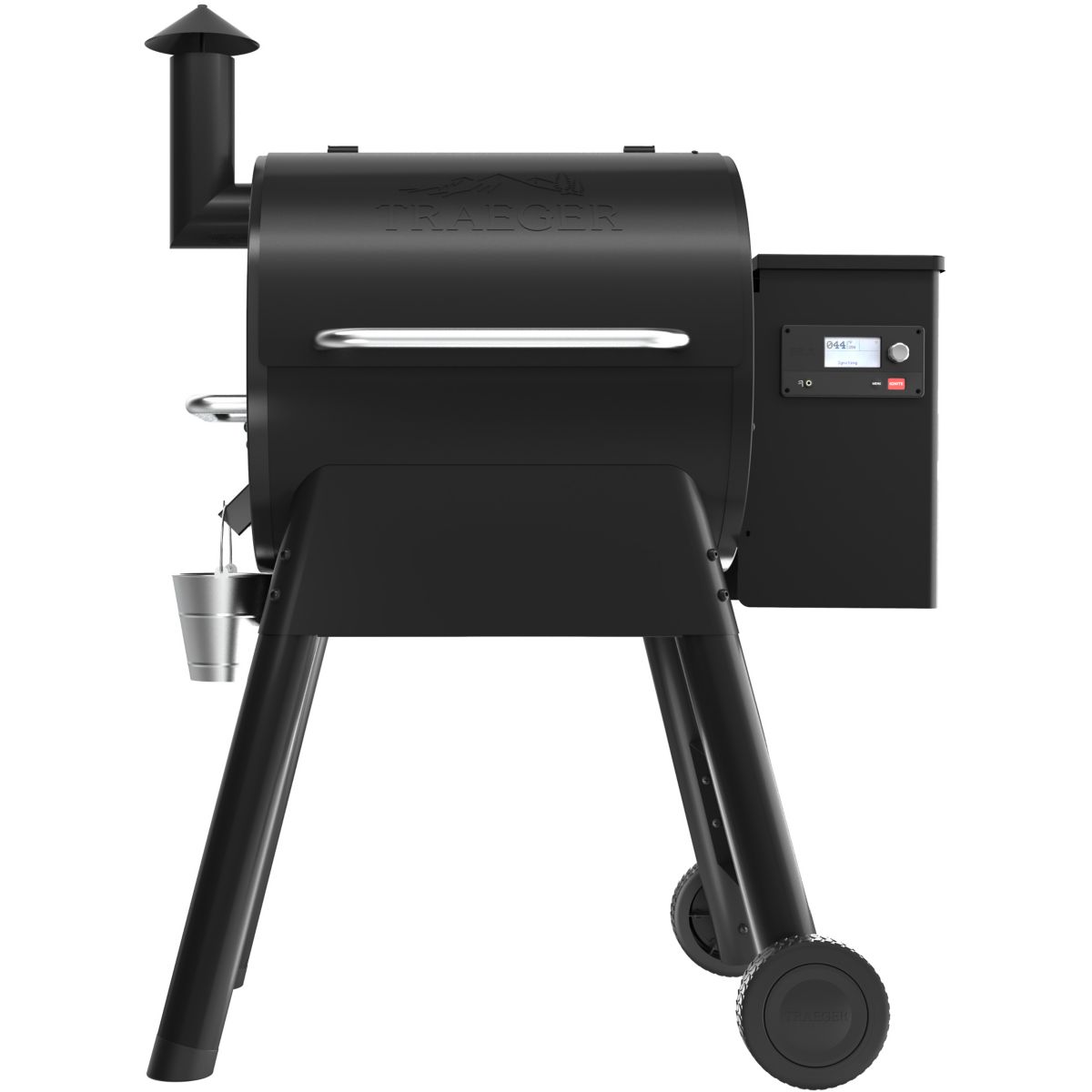Barbecue pellet Pro 575 noir sur chariot, grille haute 56x18 cm, grille basse 56x48 cm noir, TRAEGER
