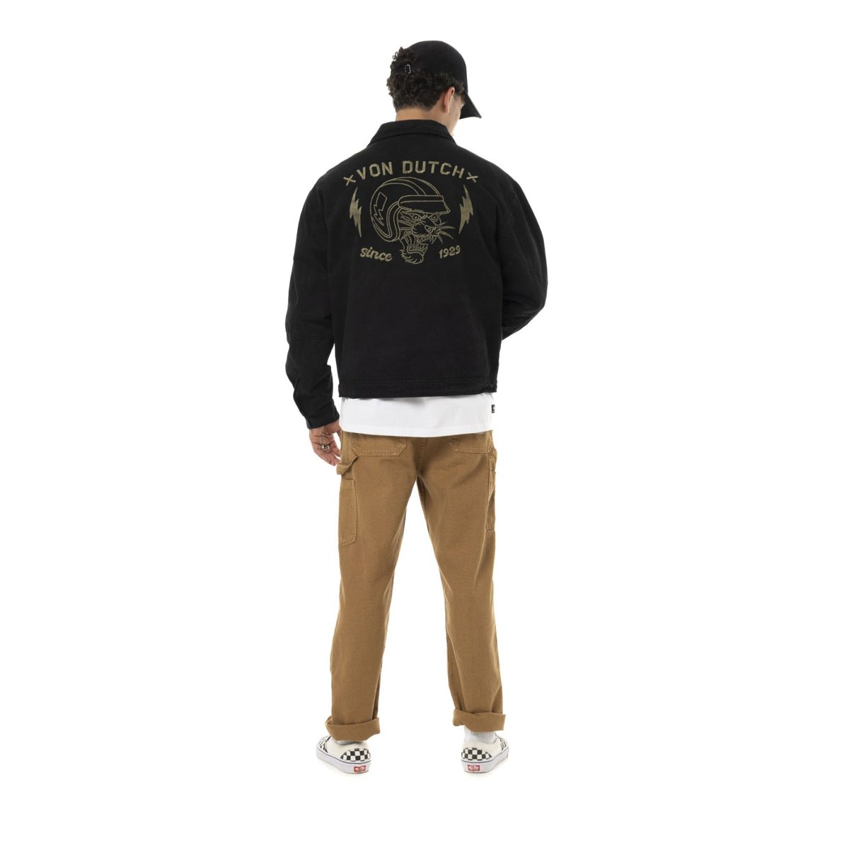 Veste coton GARY gris foncé/noir, VON DUTCH