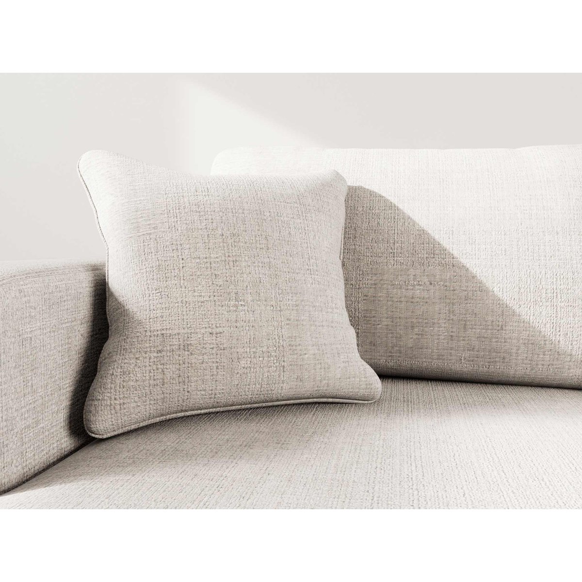 Canapé angle gauche convertible velours texturé, MIRO beige, BEST MOBILIER