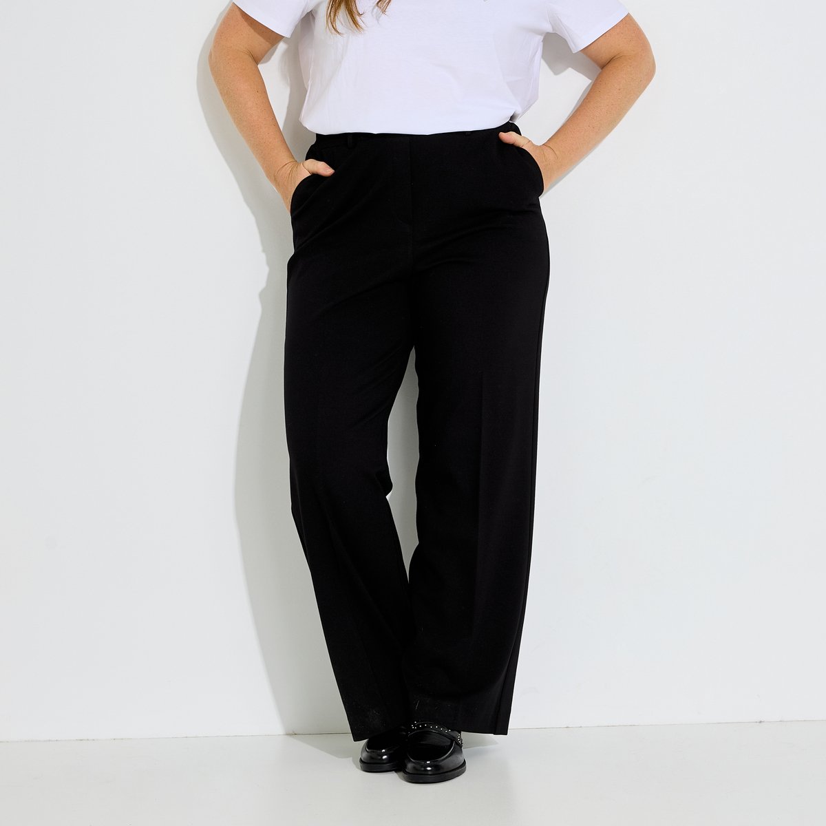 Pantalon palazzo coupe droite noir, GRAIN DE MALICE
