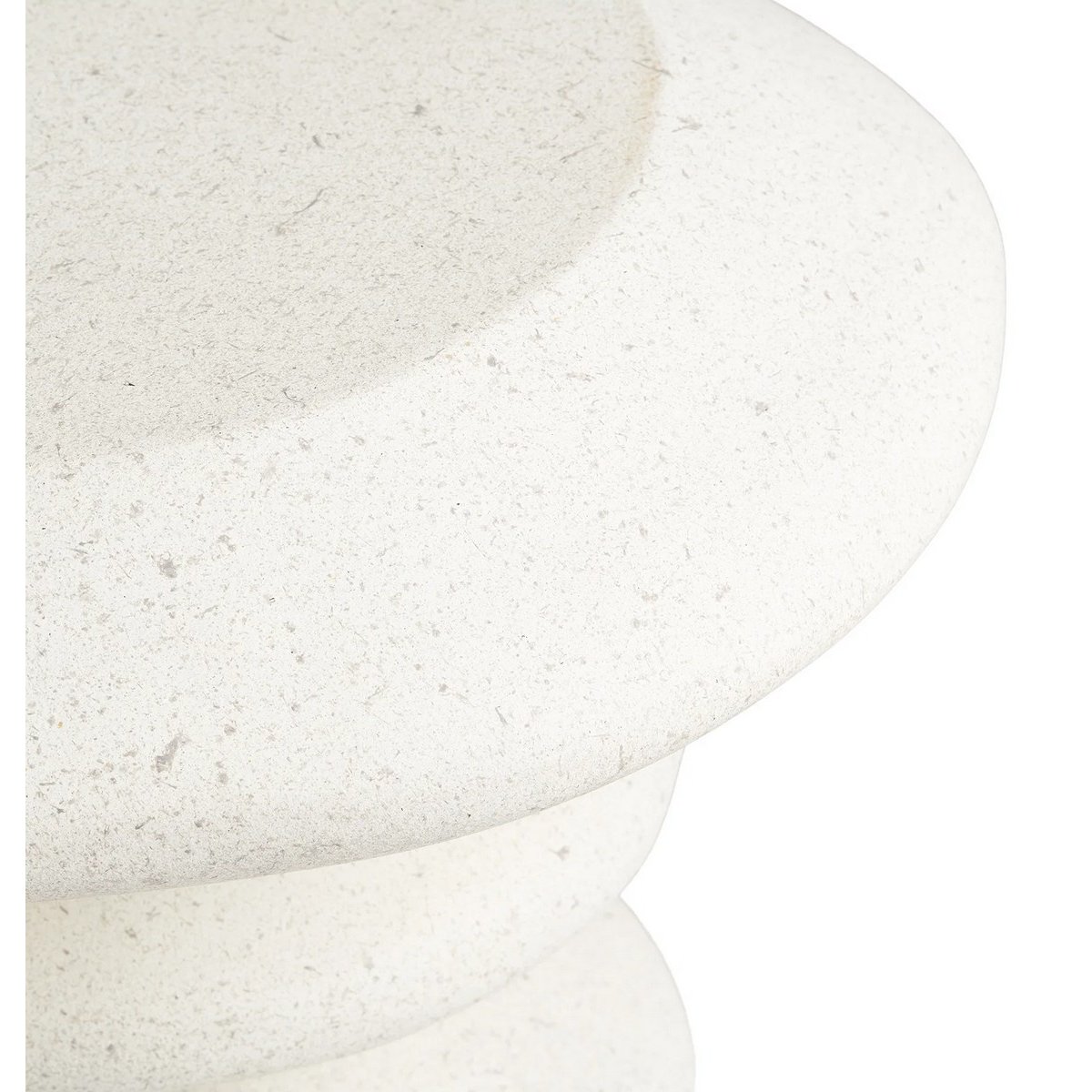 Table d'appoint ronde en fibre d'argile 36cm- BLACKBURN blanc, HOUSE NORDIC