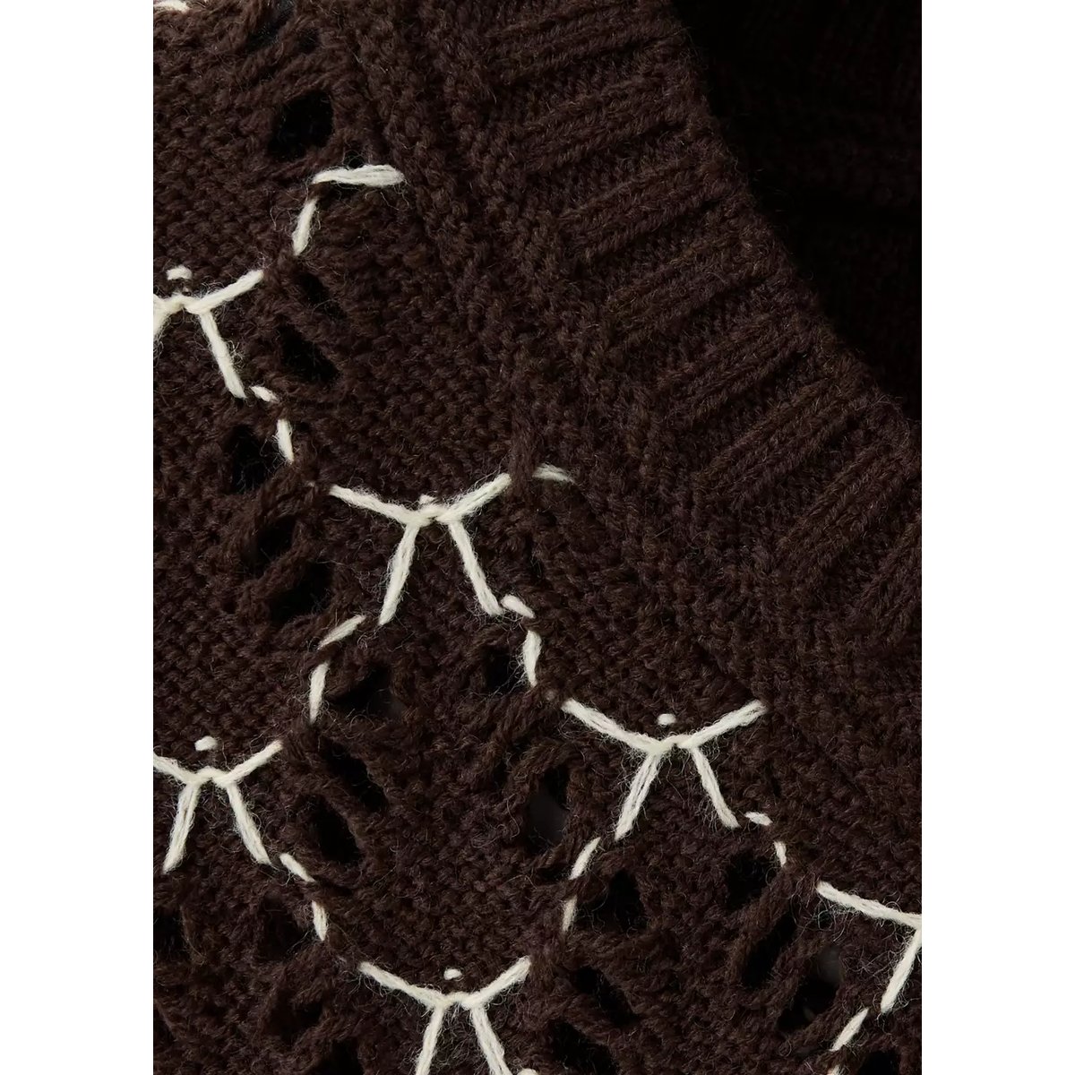 Gilet maille contraste marron, MANGO