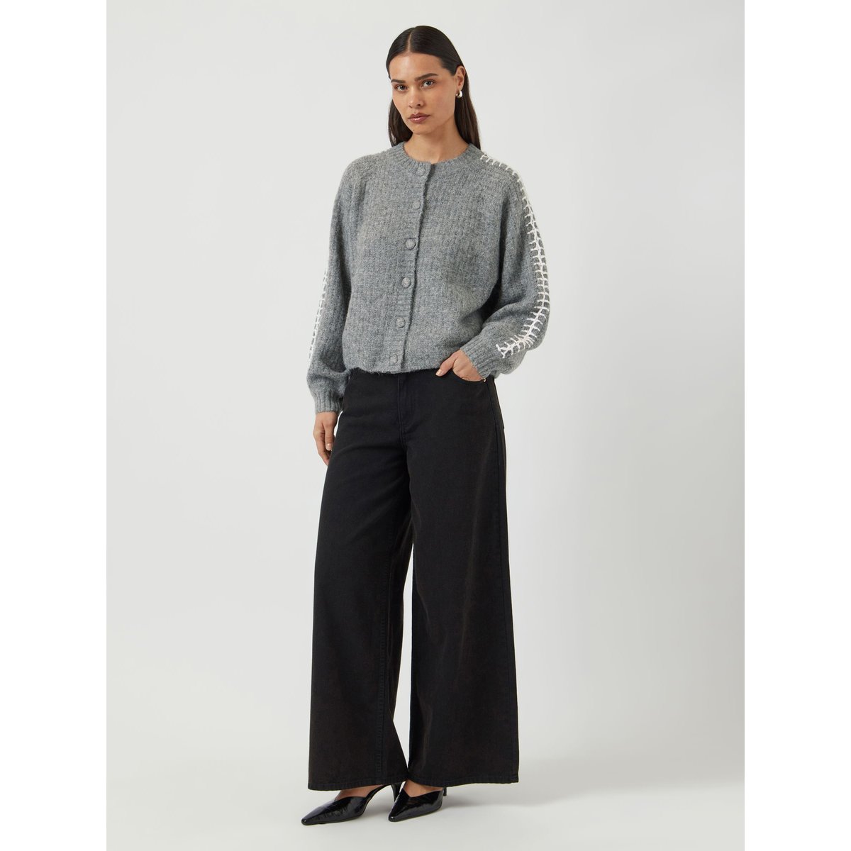 Cardigan En Maille medium grey melange, YAS