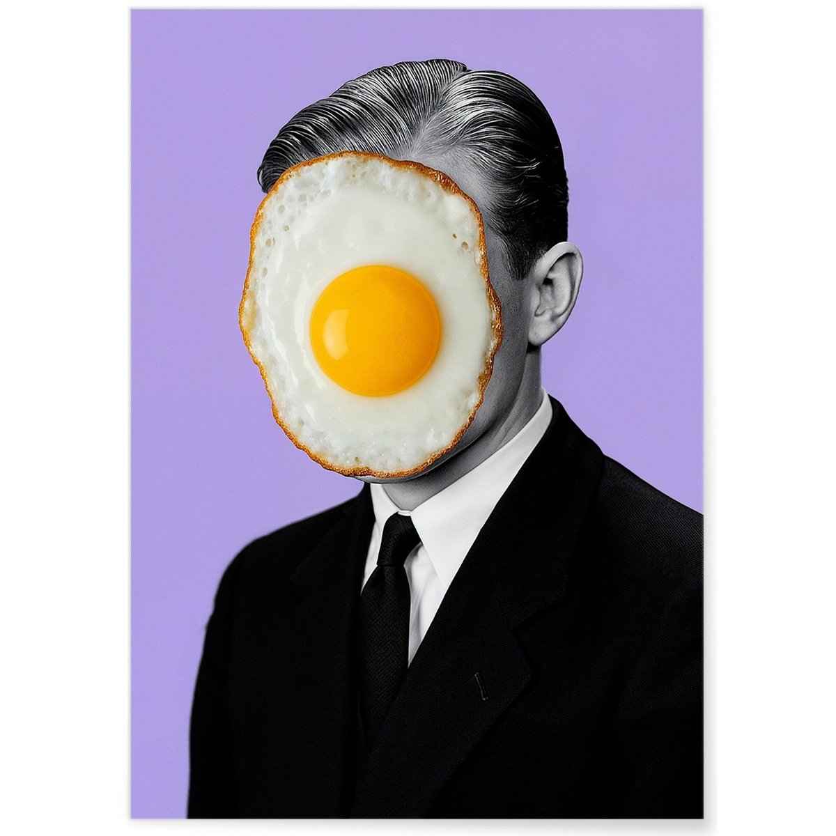 Affiche Homme œuf blanc, L'AFFICHERIE