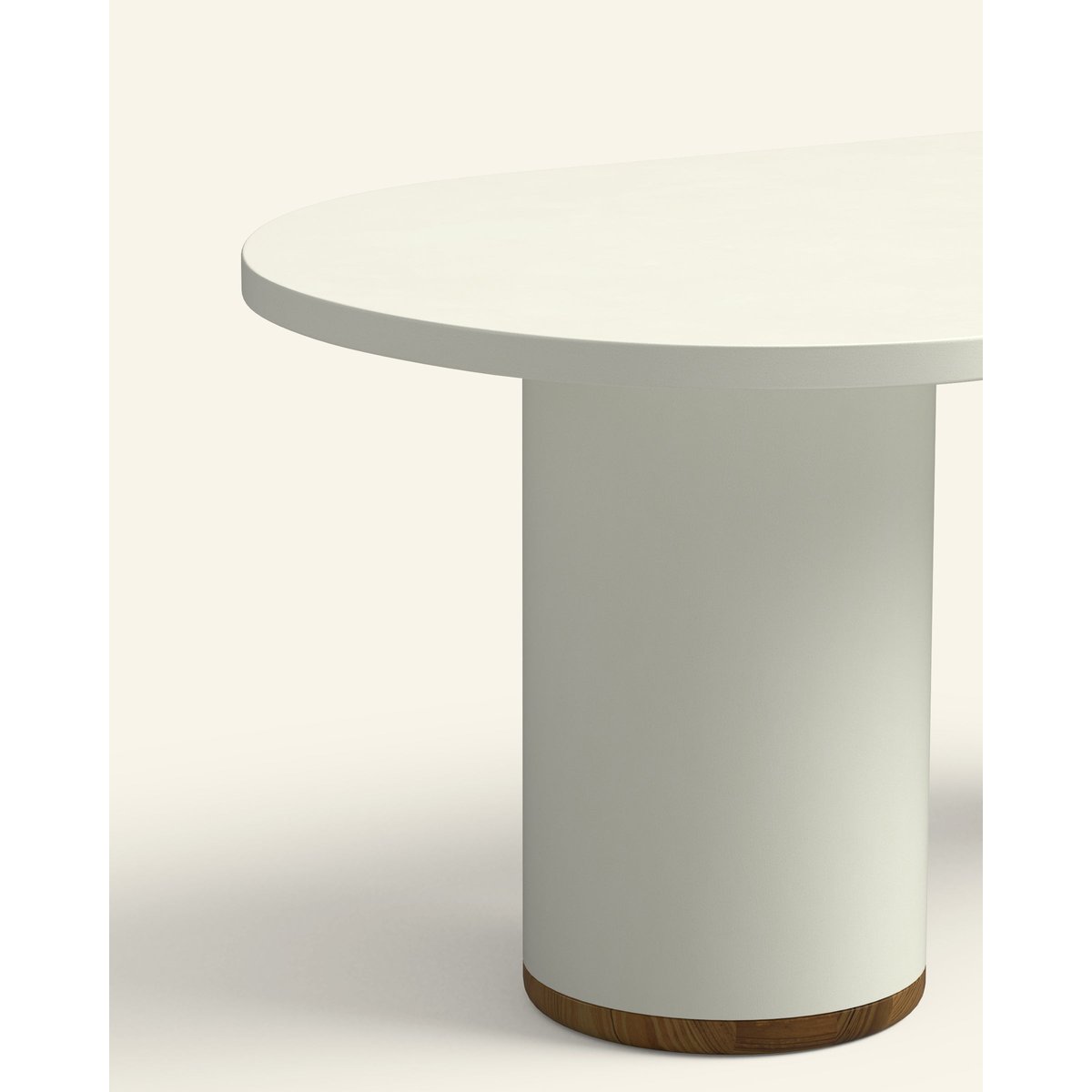 Table à manger en microciment blanc cassé 220 cm - MALVA blanc cassé, HANNUN