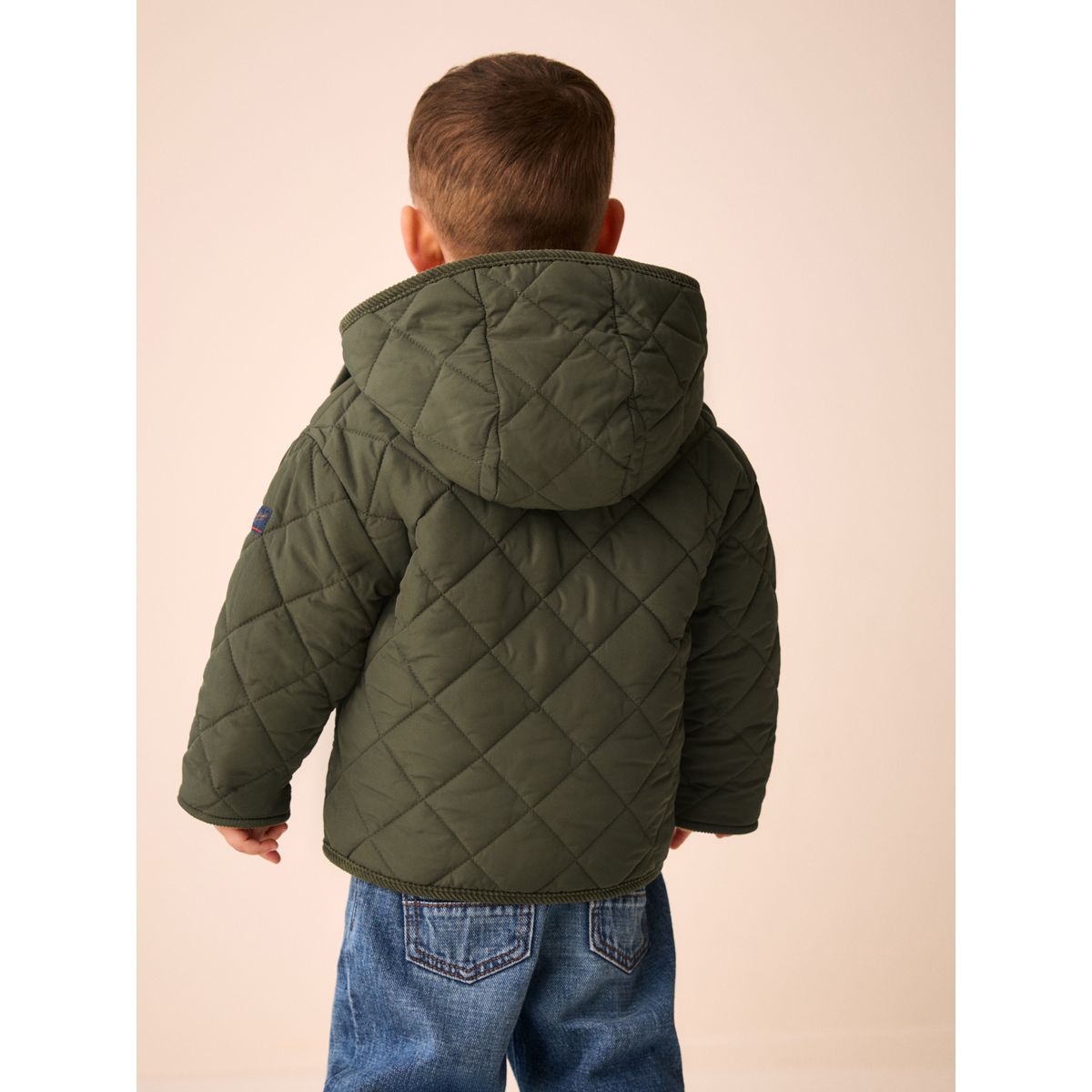 Manteau matelassé à doublure peau de mouton vert, NEXT