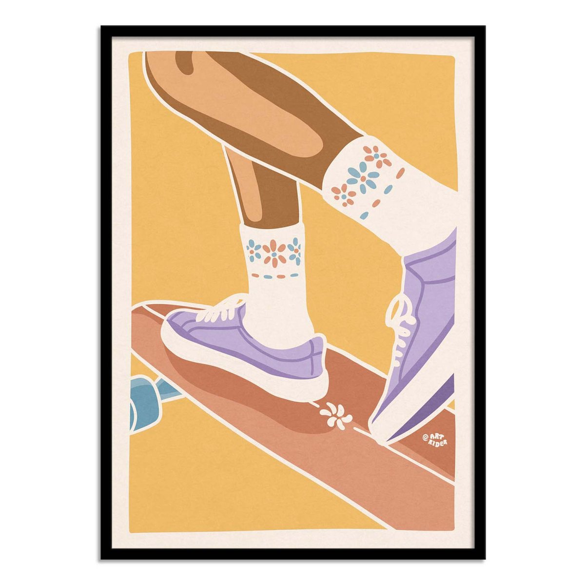 Affiche d'art - Skate feet - Art Rider couleur unique, WALL EDITIONS
