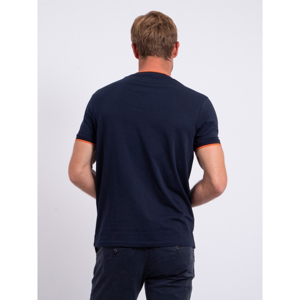 T-shirt Col Rond Pur Coton Nenabar bleu marine, RITCHIE