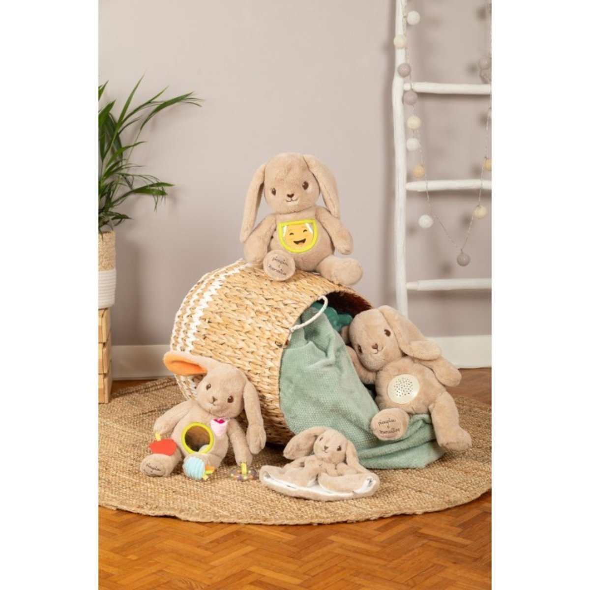 Marcel Lapin Projecteur 40 CM beige, PIOUPIOU ET MERVEILLES