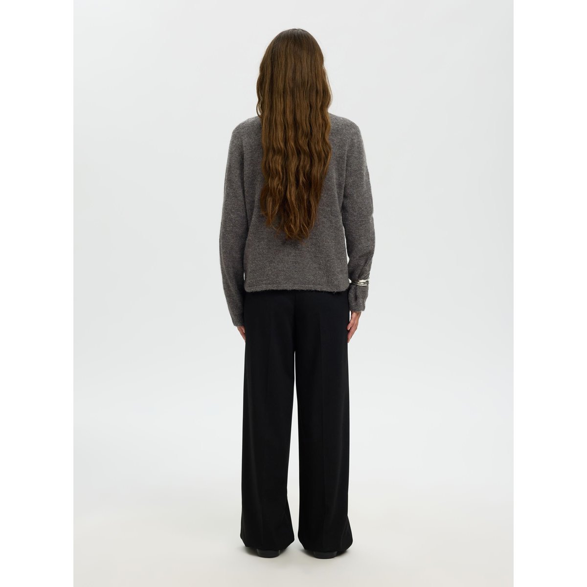 Pull En Maille gris - medium grey melange1, SELECTED