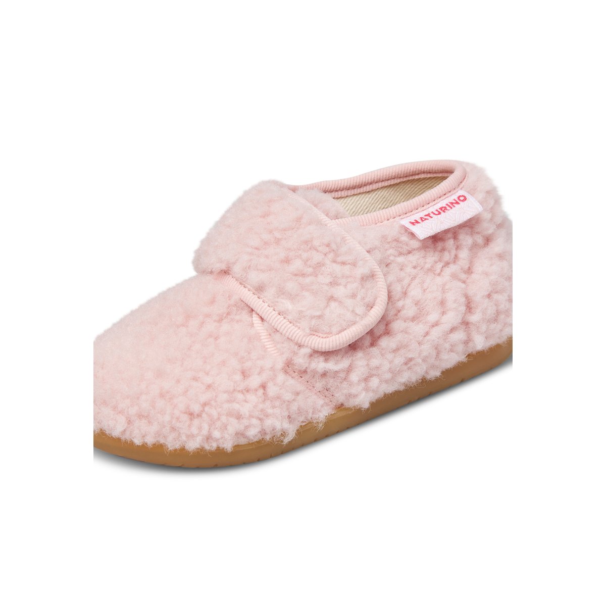 Pantoufles en laine HOME rose-, NATURINO