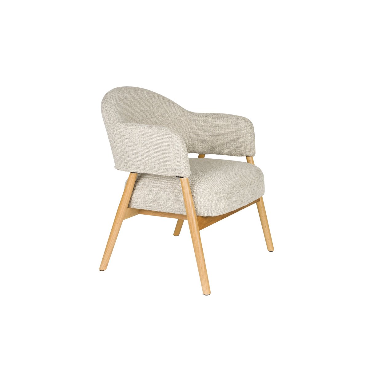 Fauteuil design en tissu, scandinave, INDY gris, BOITE A DESIGN