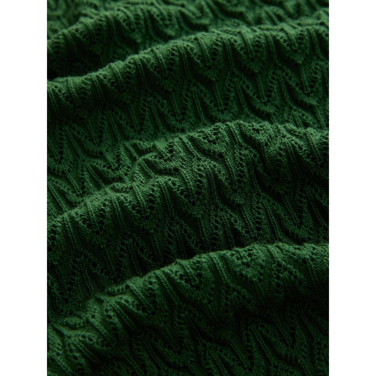 Polo standard pointelle de coton à col trophy tennis green, NEXT