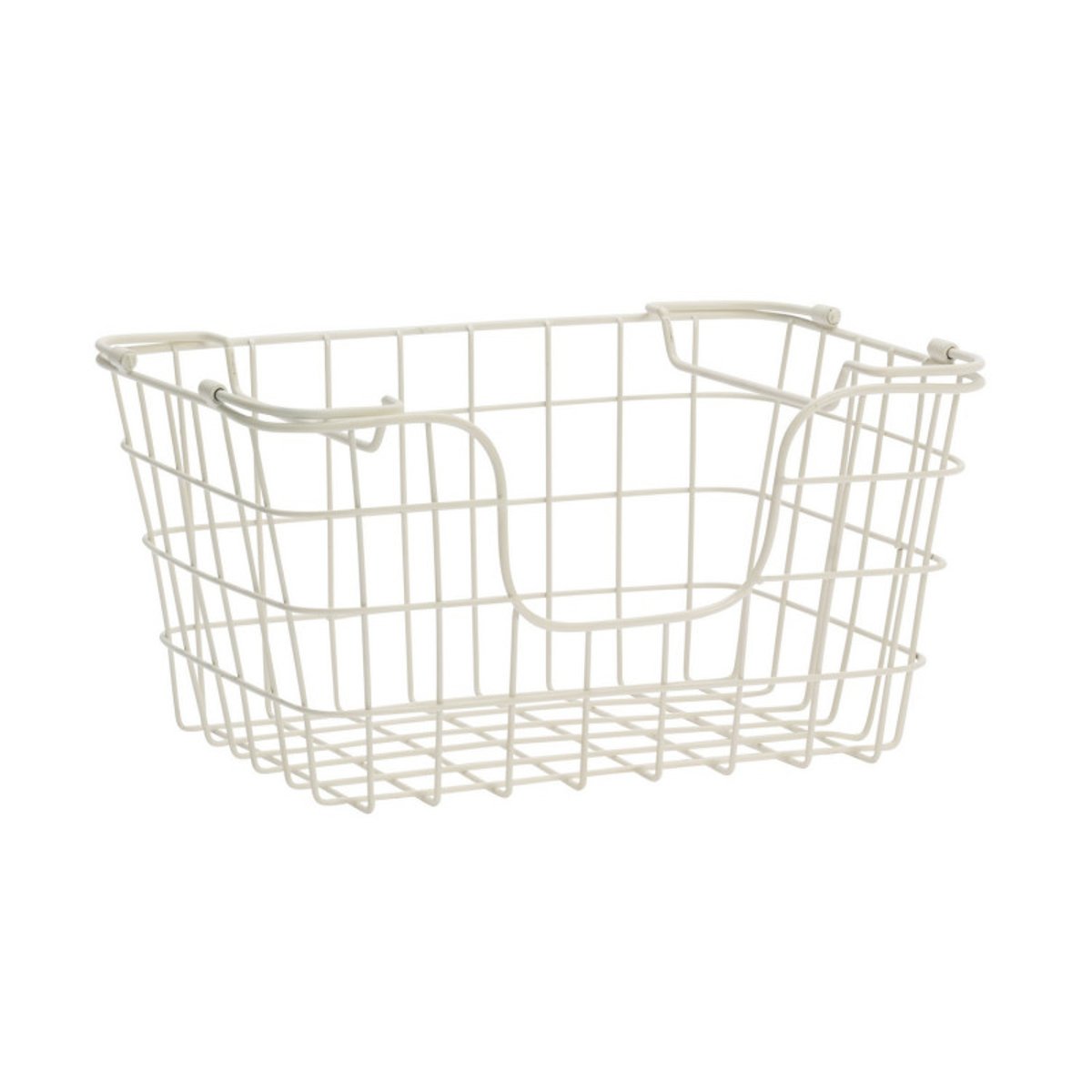 Panier rangement empilable blanc, MADAM STOLTZ