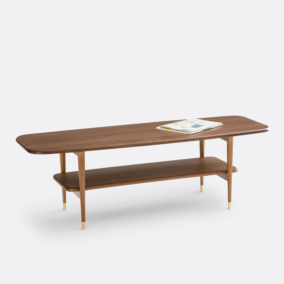 Table basse vintage, plaqué noyer, Ronda noyer, LA REDOUTE INTERIEURS