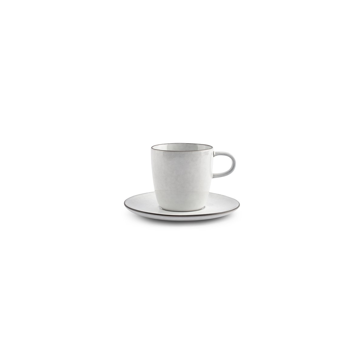 Lot de 4 soucoupes FINA blanc, SP COLLECTION