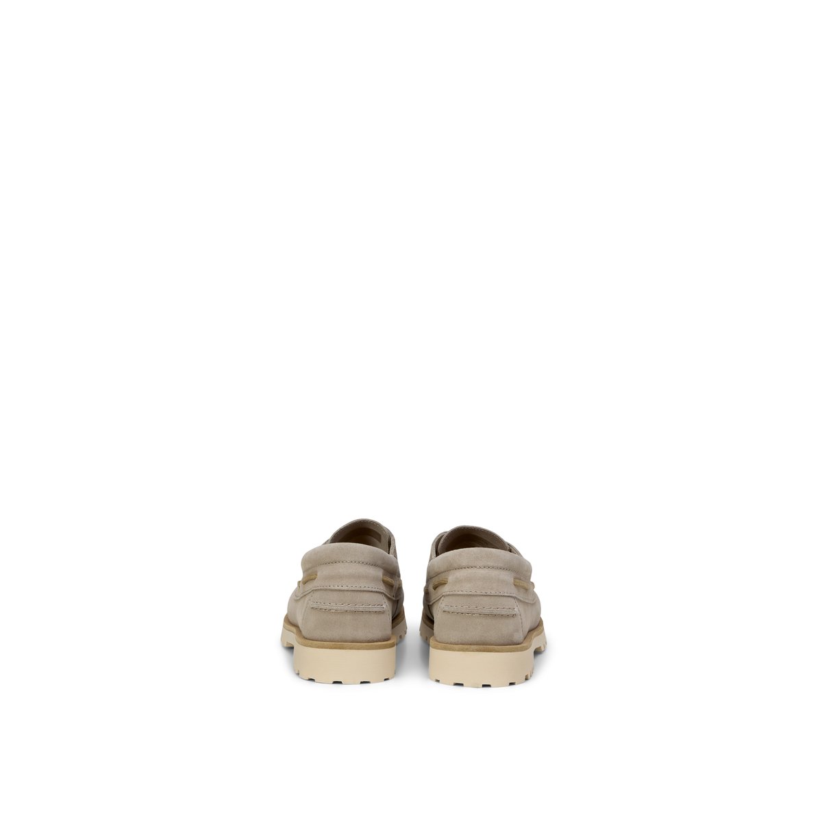 Chaussure bateau modèle Levi en cuir velours doux beige, MARC O'POLO