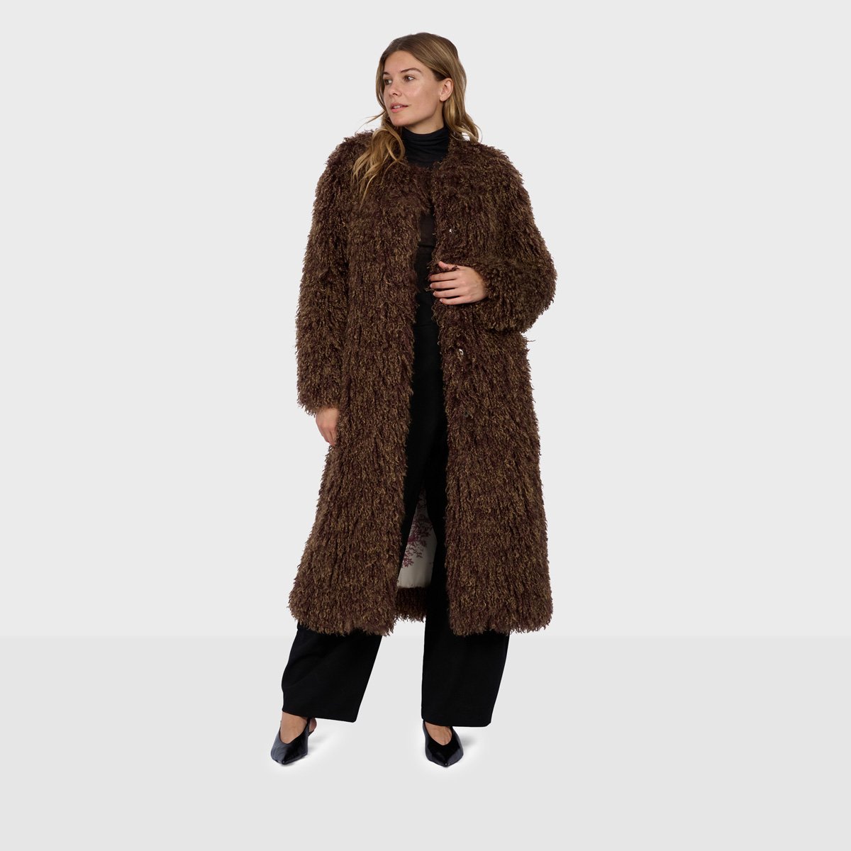 Manteau long à coupe ample HARPER bronze, OAKWOOD