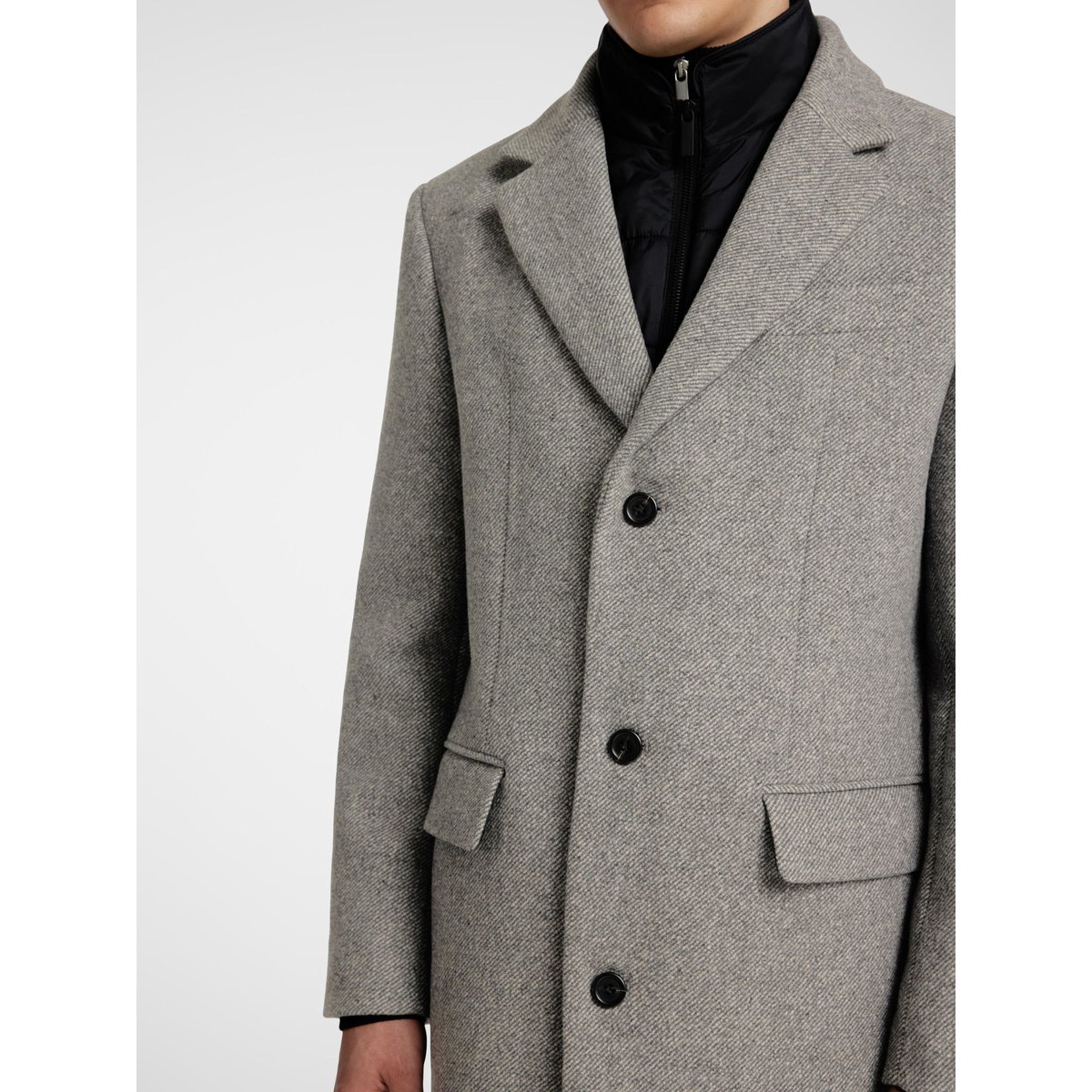 Manteau 2 En 1 gris - light grey melange, SELECTED