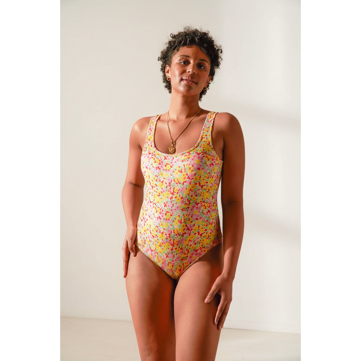 Body débardeur coton imprimé pois multicolore, WE ARE JOLIES