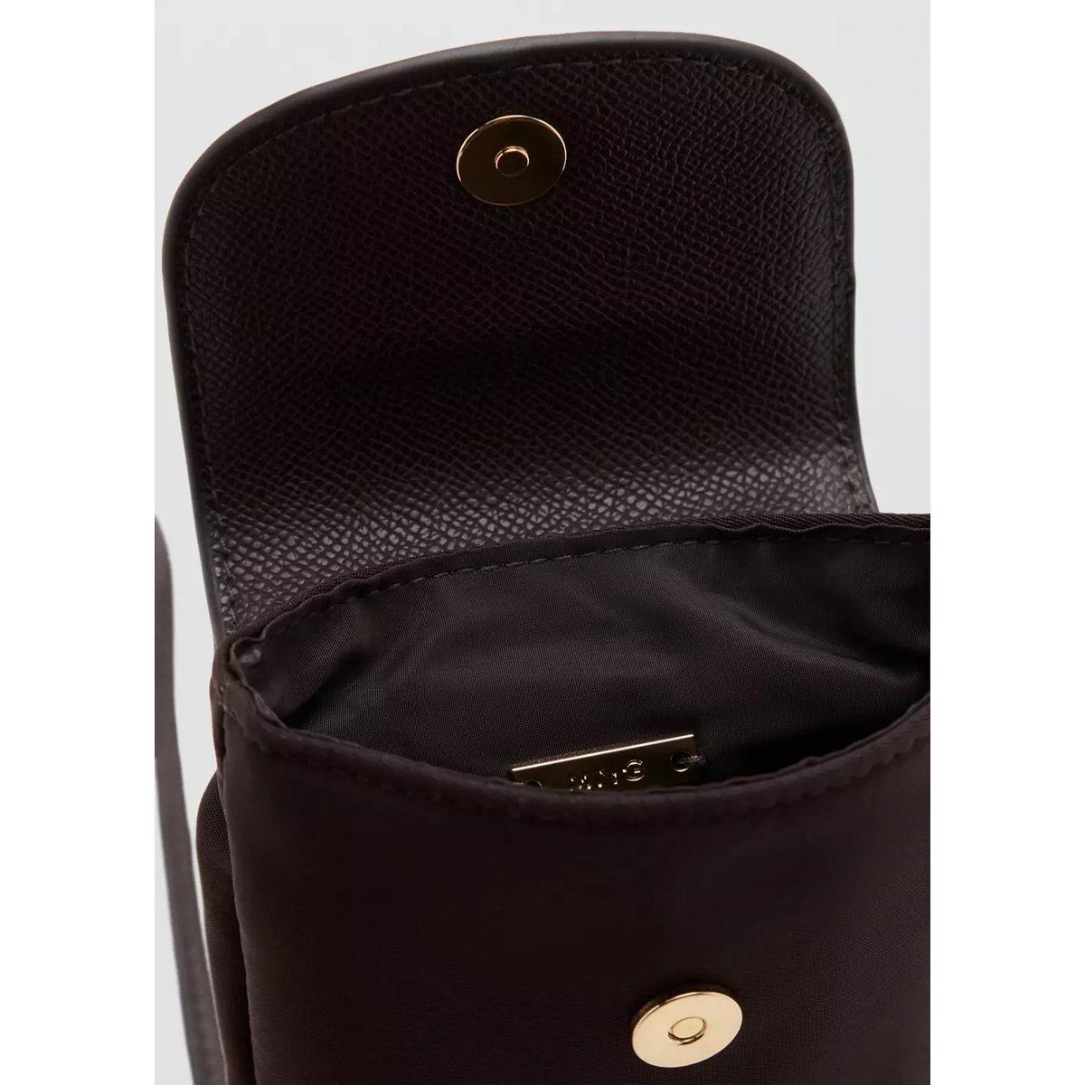 Housse téléphone portable nylon chocolat, MANGO