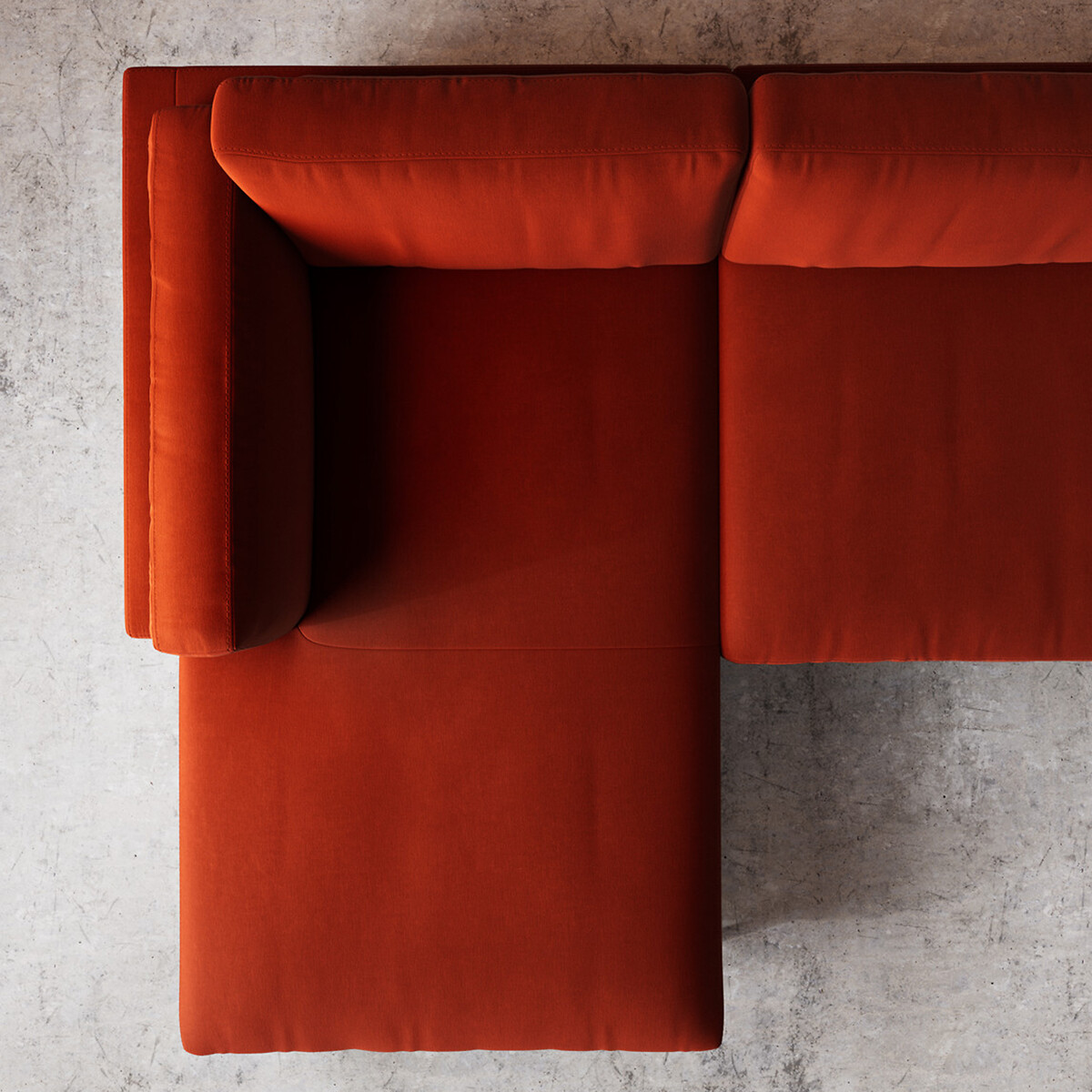 Munich Crushed Velvet Corner Chaise Sofa harissa, SWOON