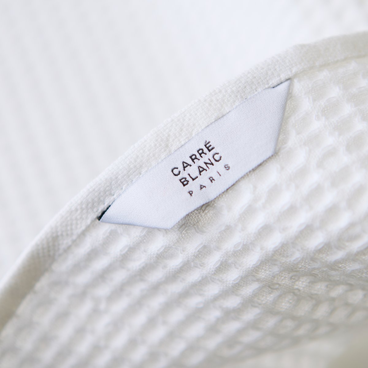 Torchon de cuisine coton PISTIL blanc, CARRE BLANC