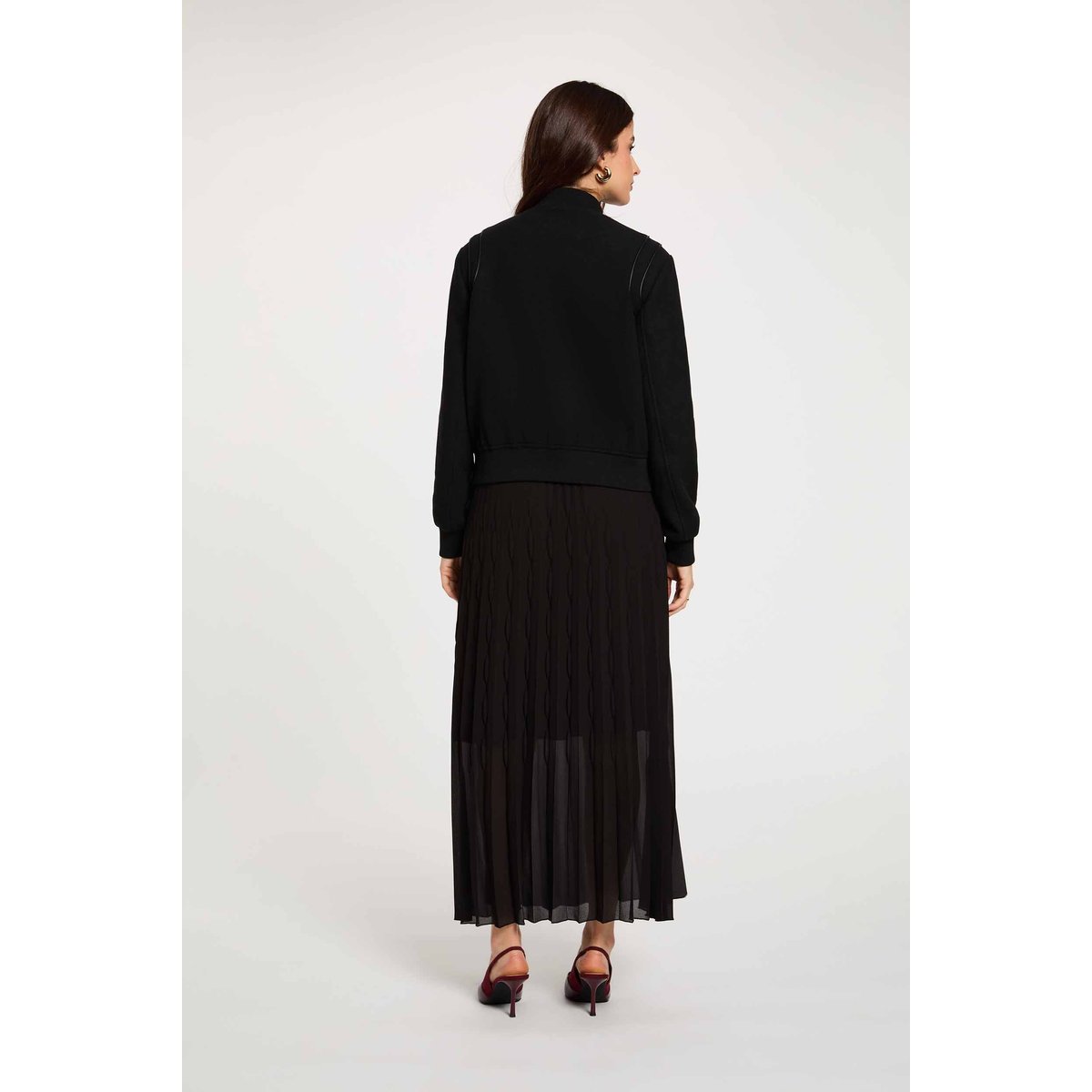 Blouson manches longues noir, MORGAN