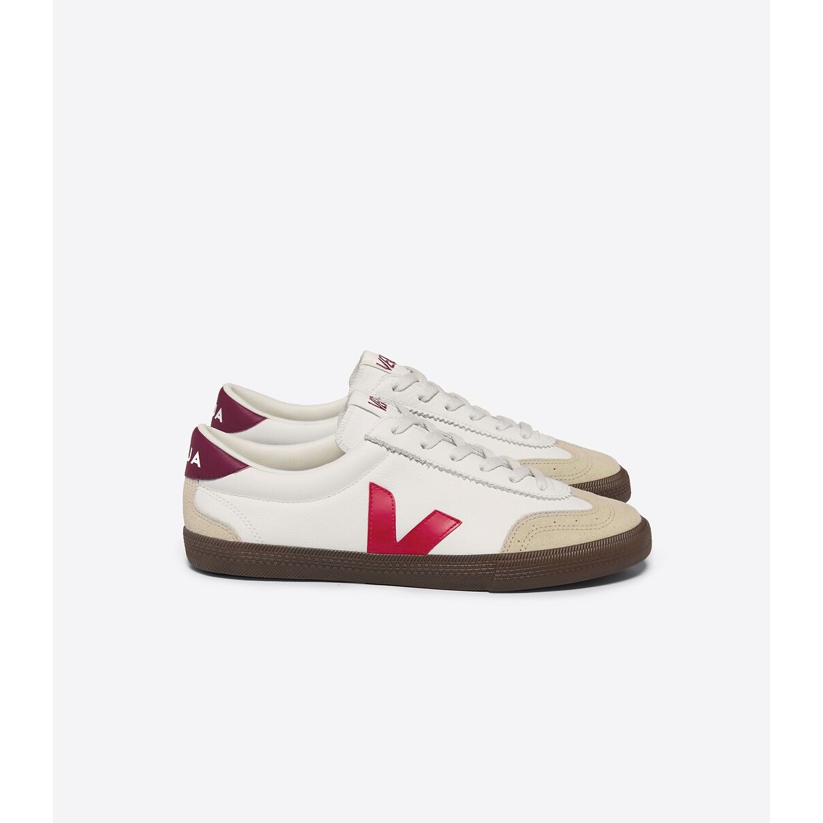 Sneaker aus Leder VOLLEY weiss/rot, VEJA