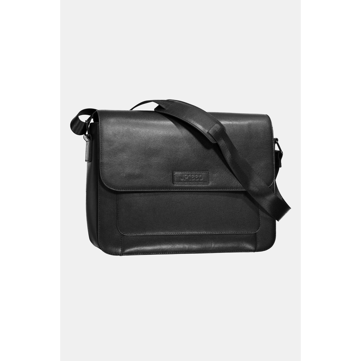 Sac à bandoulière, en cuir de vachette noir, JP1880
