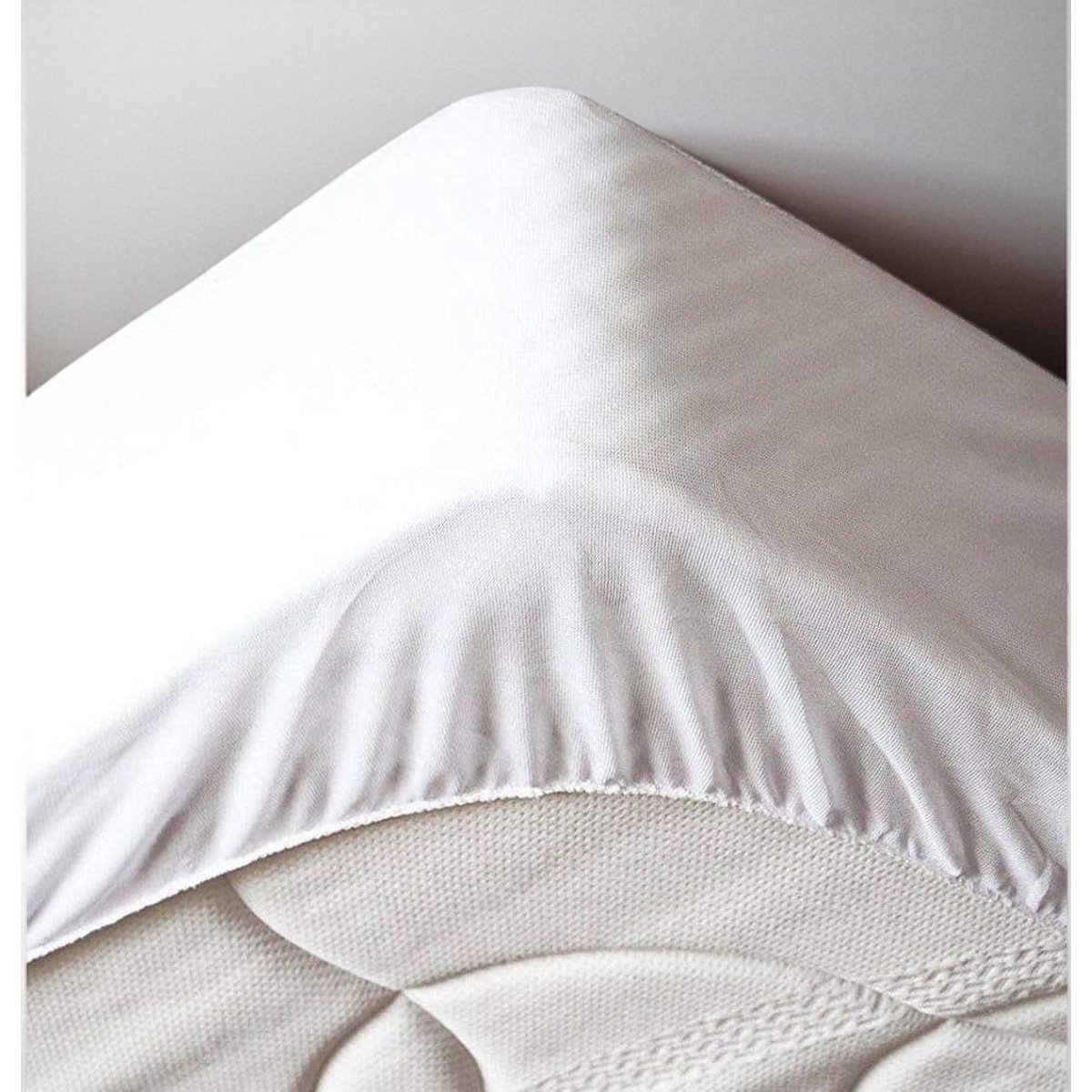 Protege matelas 160 x 200 cm Tricie blanc, EDEN