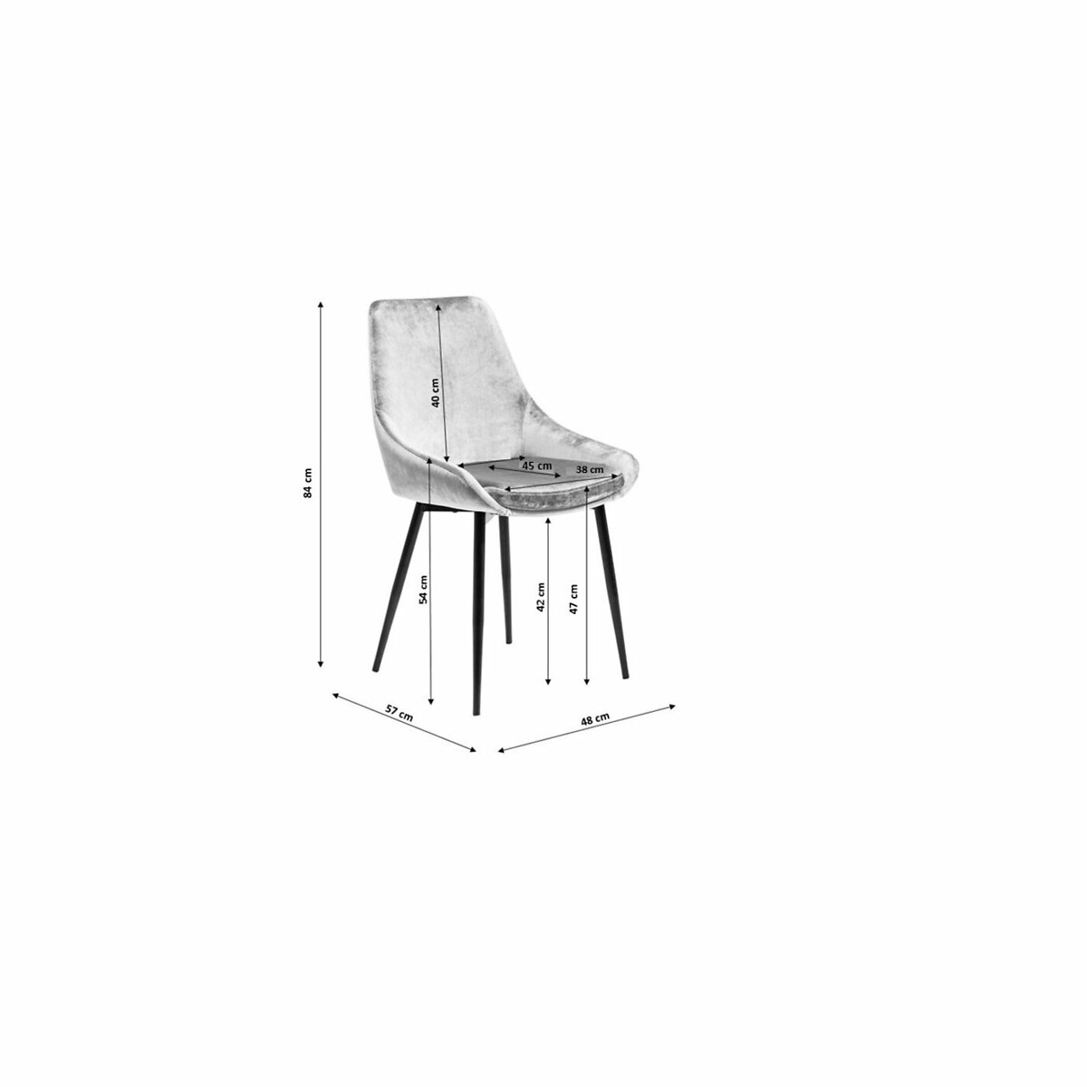 Stuhl East Side Champagne schwarz, KARE DESIGN
