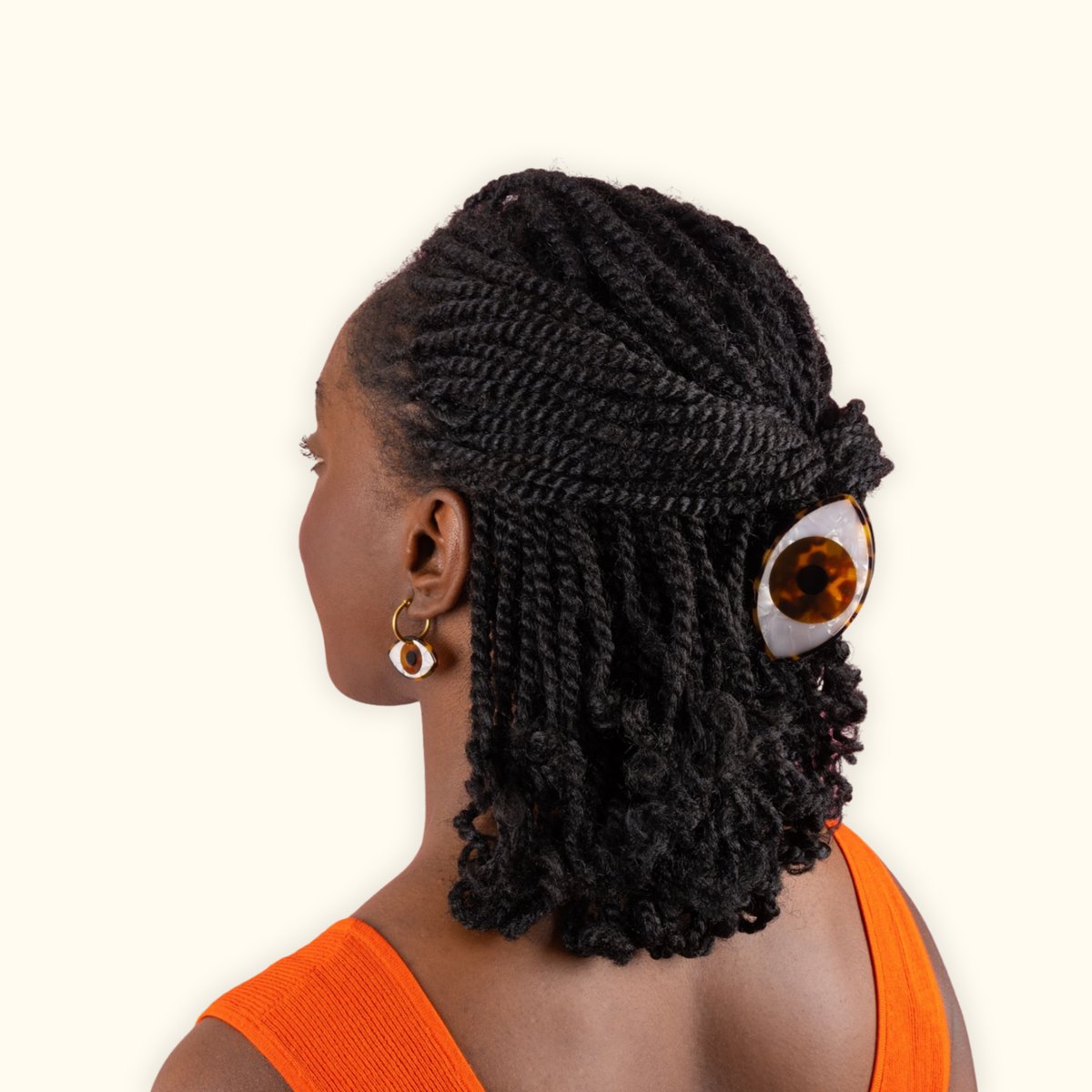 Pince à cheveux Oeil - Marron marron, COUCOU SUZETTE