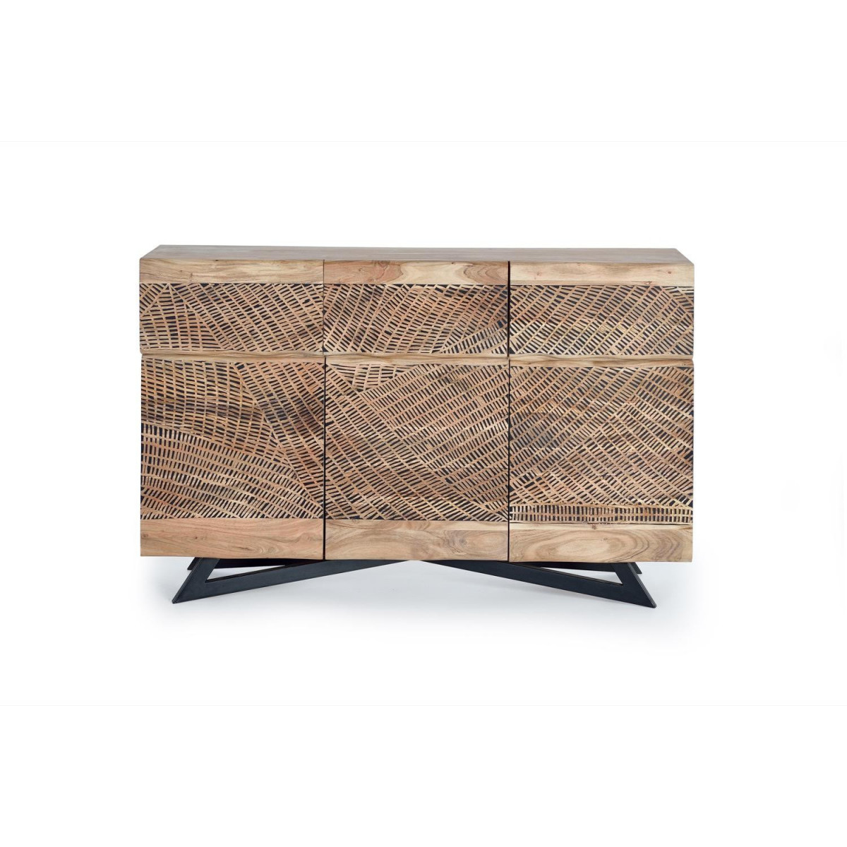 Buffet 3 tiroirs - DIVINE marron, DECORATION D’AUTREFOIS