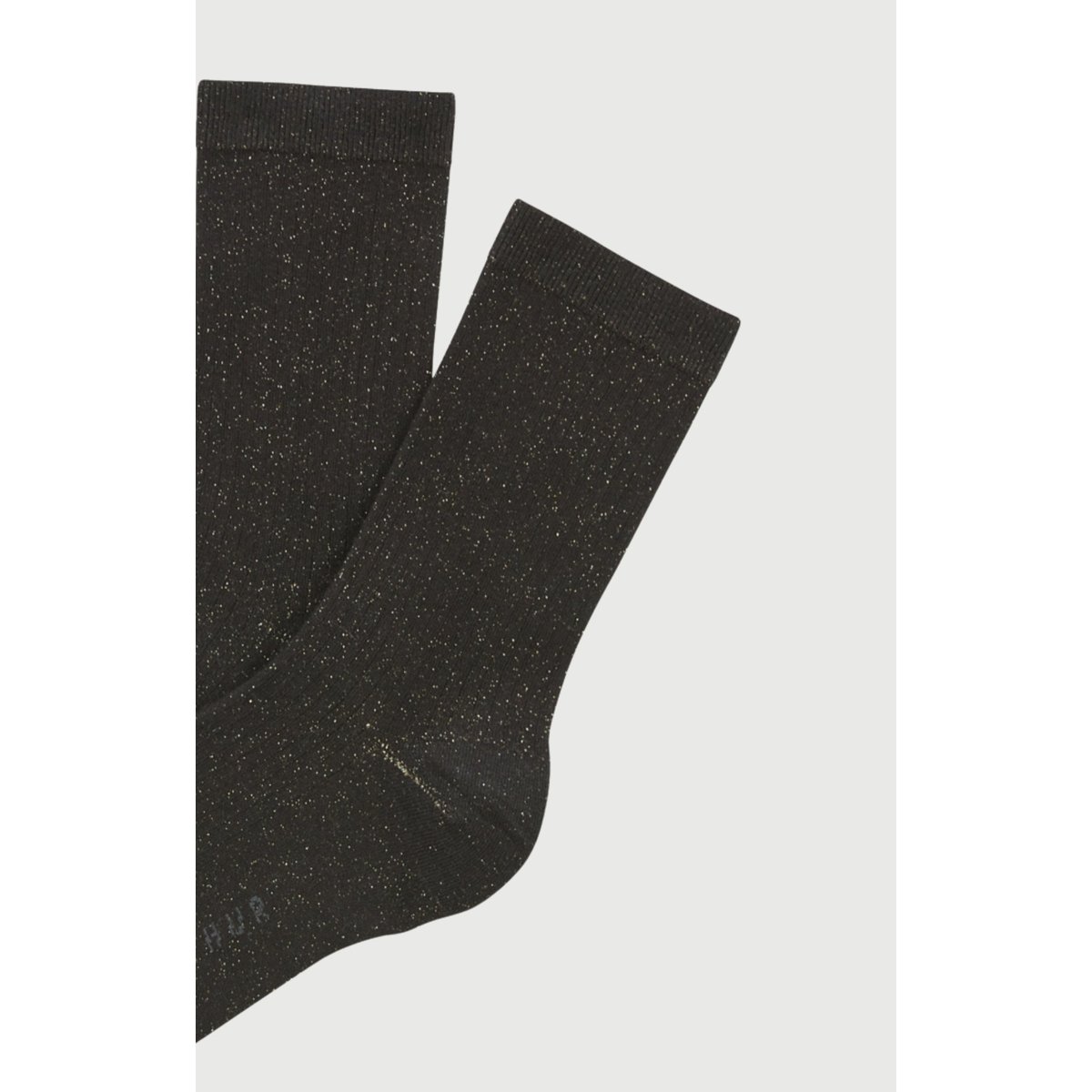 Chaussettes en coton et fil textile couleur unie Nova noir, ARTHUR