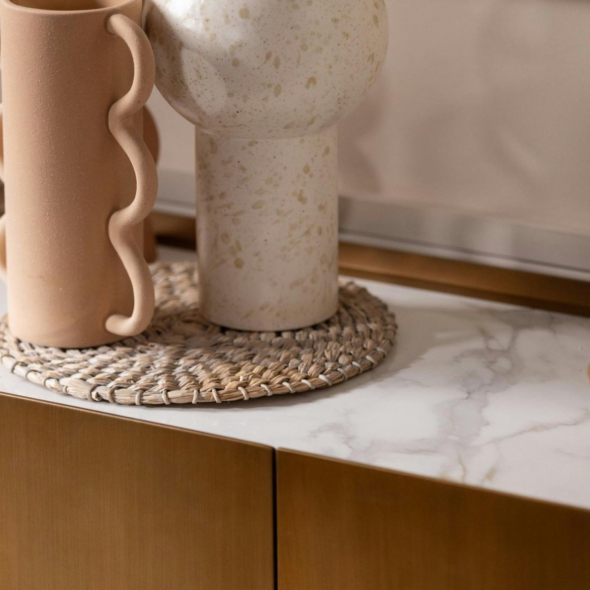 Buffet en céramique blanche SEMPIONE blanc, PIER IMPORT
