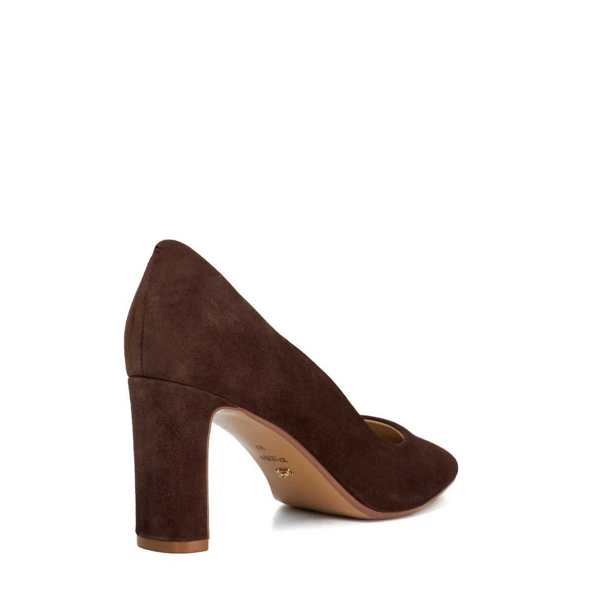Escarpins à talons carrés hauts coupe large - Wide Fit ARRIVING brown-suede, DUNE LONDON